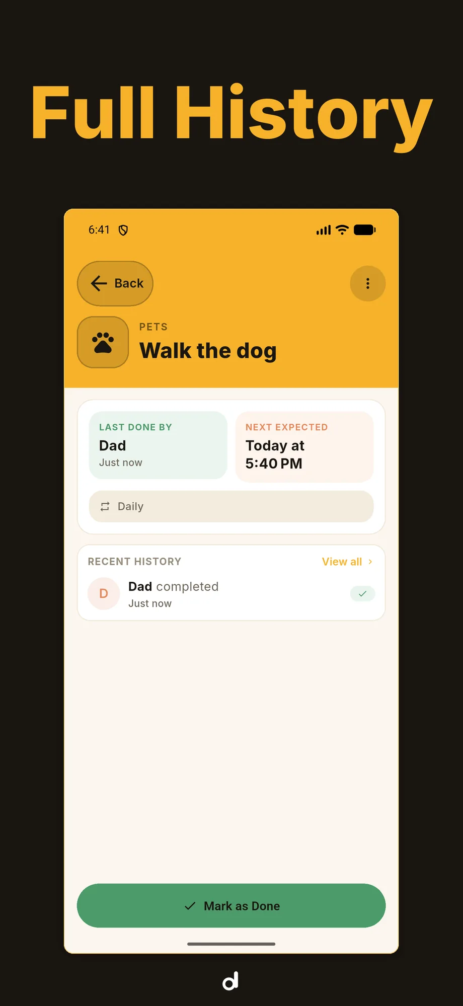 Didi — a single memory, with its full history