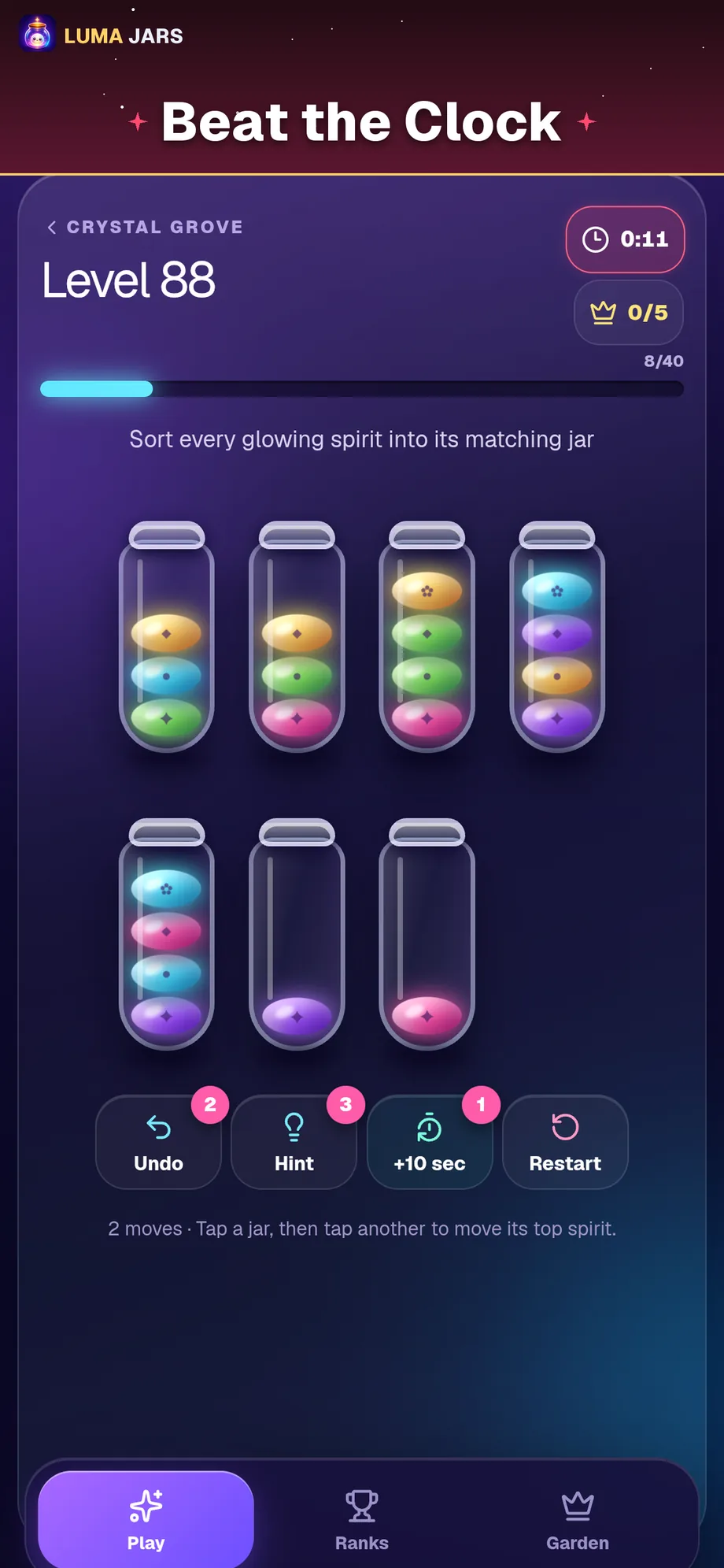 Luma Jars — timed mode